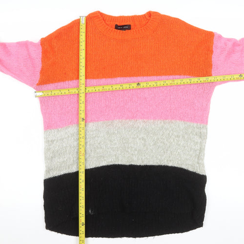 New Look Womens Multicoloured Striped Knit Jumper Size S