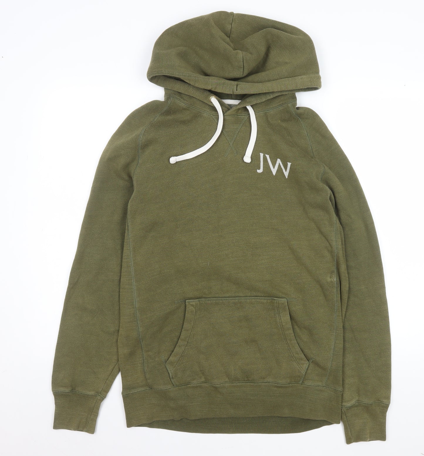 Jack Wills Men's Green Pullover Hoodie S Logo Print Fleece Sweatshirt