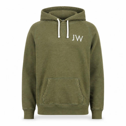 Jack Wills Men's Green Pullover Hoodie S Logo Print Fleece Sweatshirt