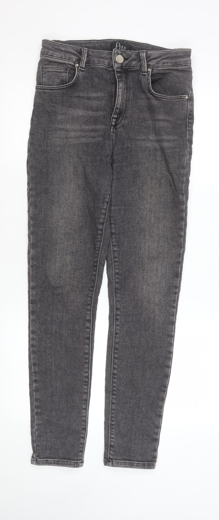 Poco by Pippa Womens Grey Skinny Jeans Size 12R Stretch Denim