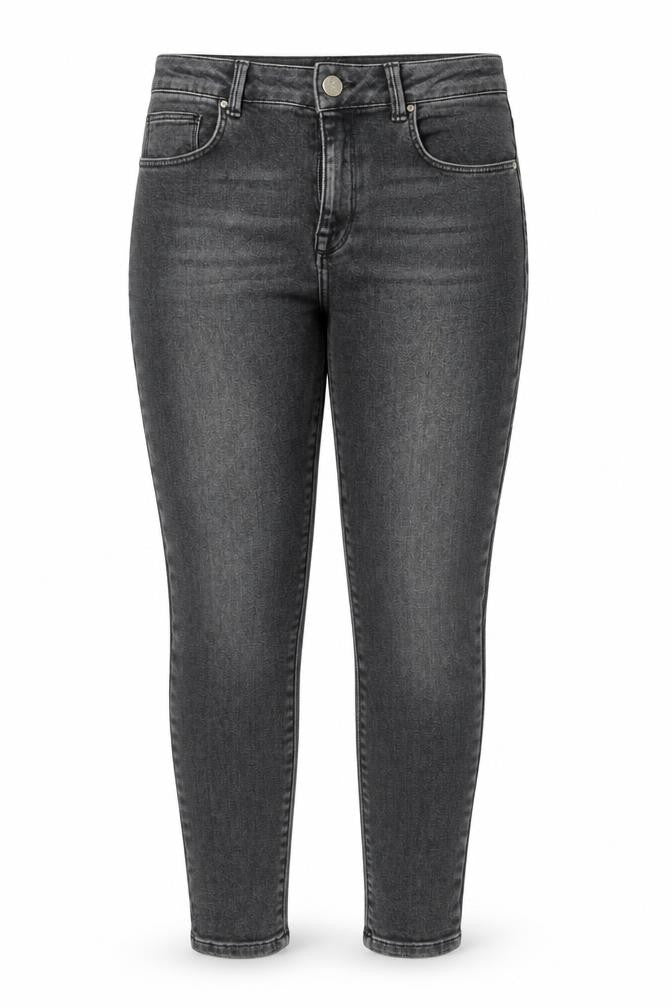 Front view of Poco by Pippa women’s grey skinny jeans, size UK 12r, stretch denim