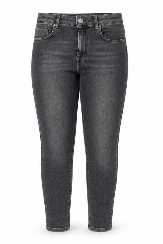 Front view of Poco by Pippa women’s grey skinny jeans, size UK 12r, stretch denim