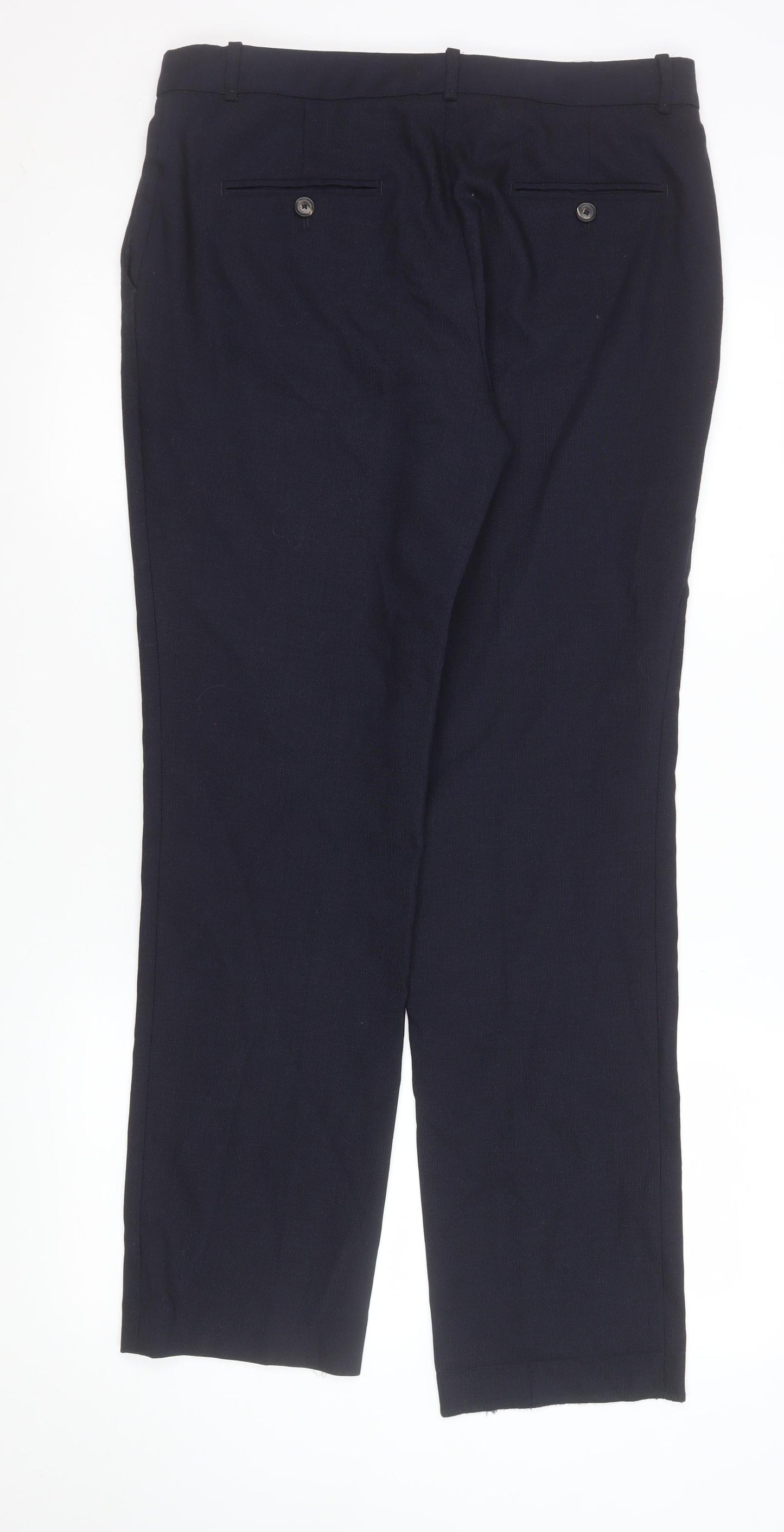 Massimo Dutti Men's Blue Wool Dress Pants Size M Formal Trousers