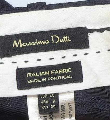 Massimo Dutti Men's Blue Wool Dress Pants Size M Formal Trousers