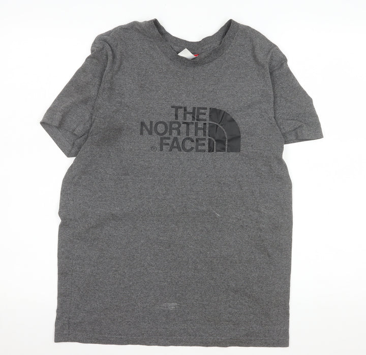 The North Face Women's Grey Cotton Blend Basic T-Shirt Size S