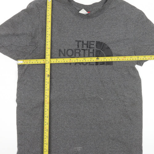 The North Face Women's Grey Cotton Blend Basic T-Shirt Size S