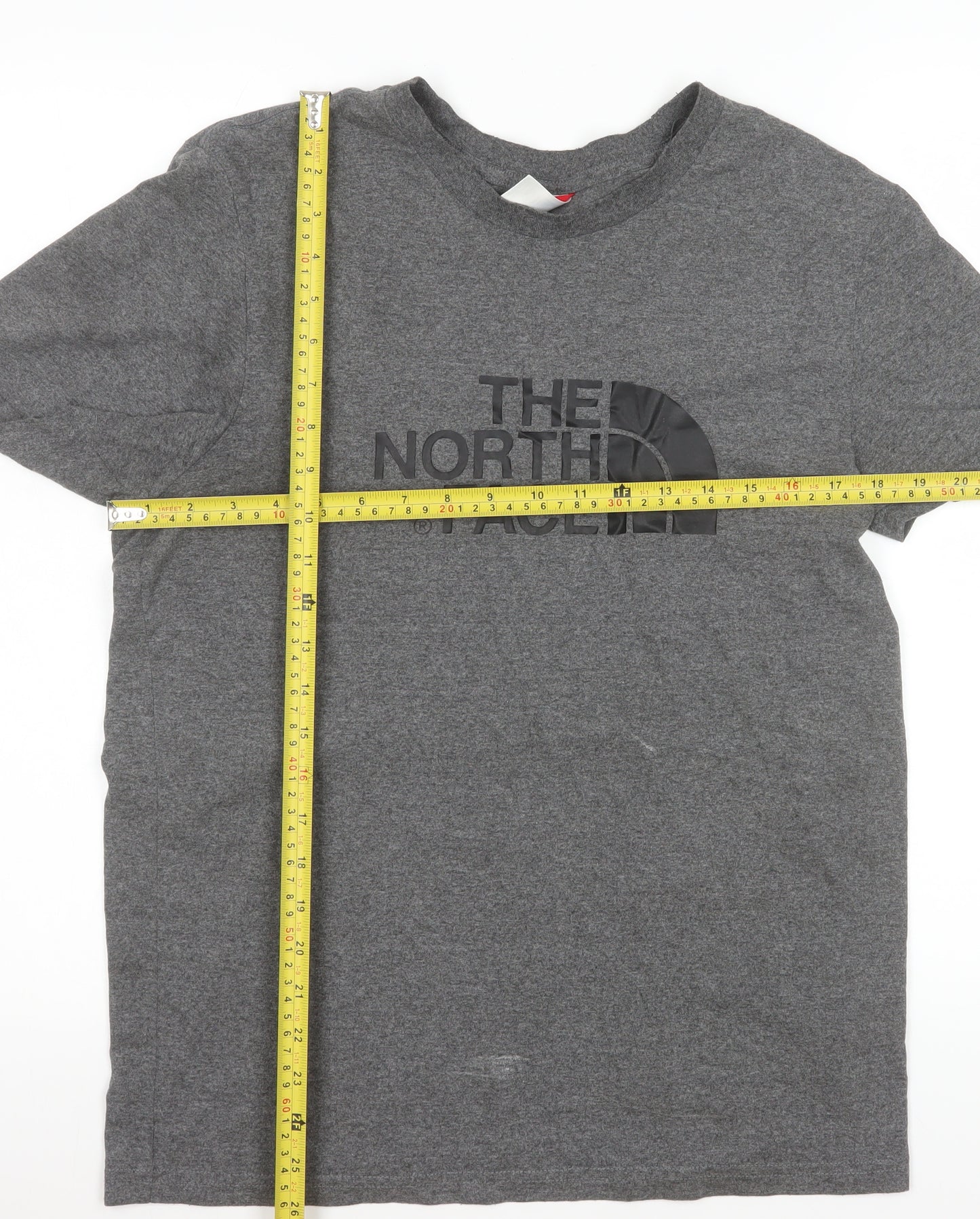 The North Face Women's Grey Cotton Blend Basic T-Shirt Size S