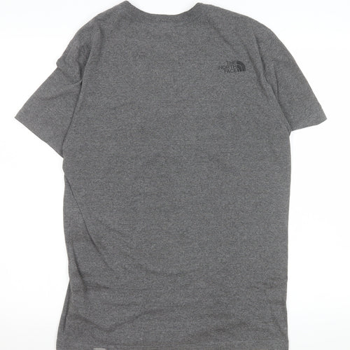 The North Face Women's Grey Cotton Blend Basic T-Shirt Size S