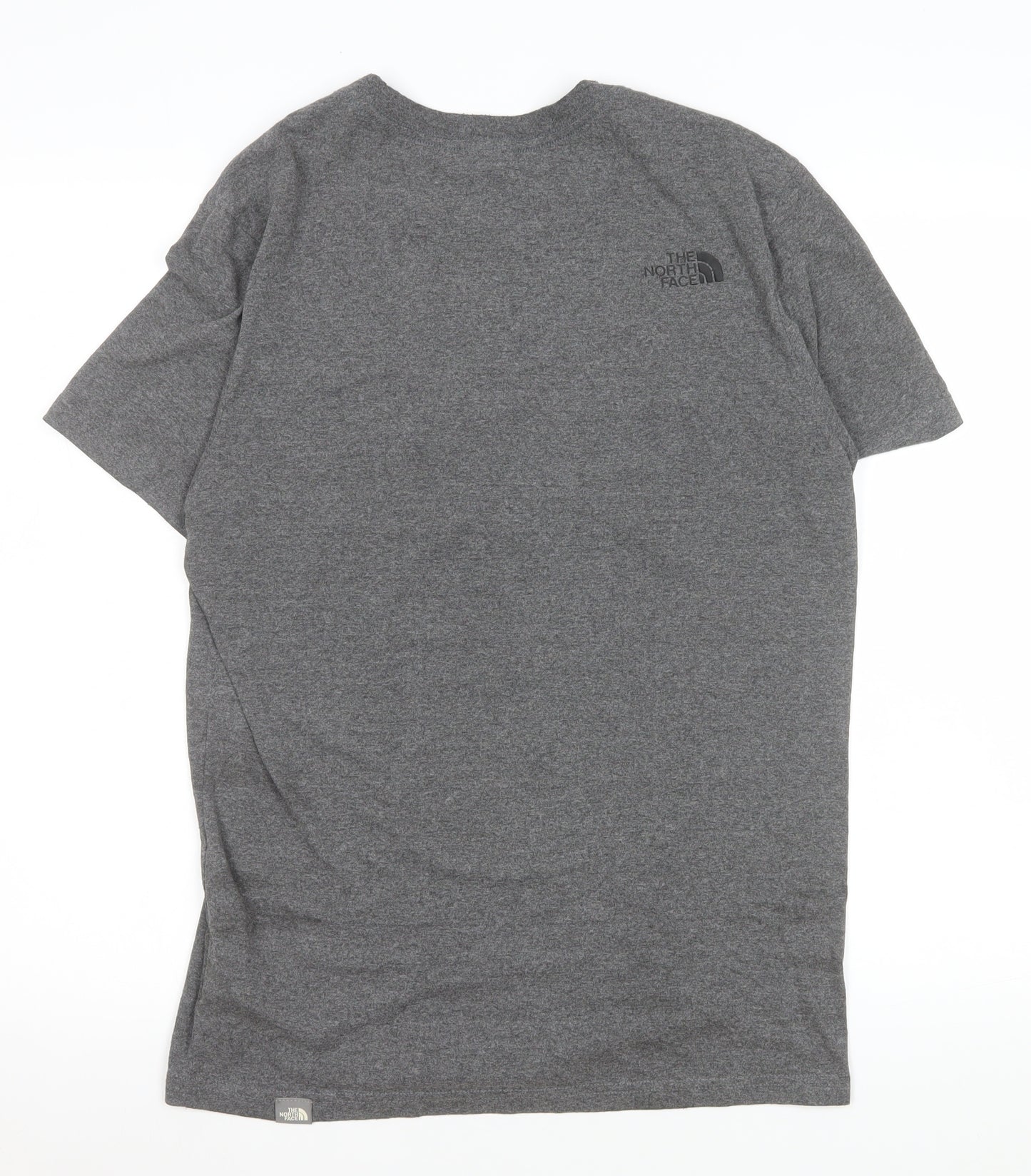 The North Face Women's Grey Cotton Blend Basic T-Shirt Size S