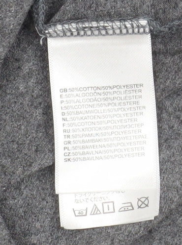 The North Face Women's Grey Cotton Blend Basic T-Shirt Size S