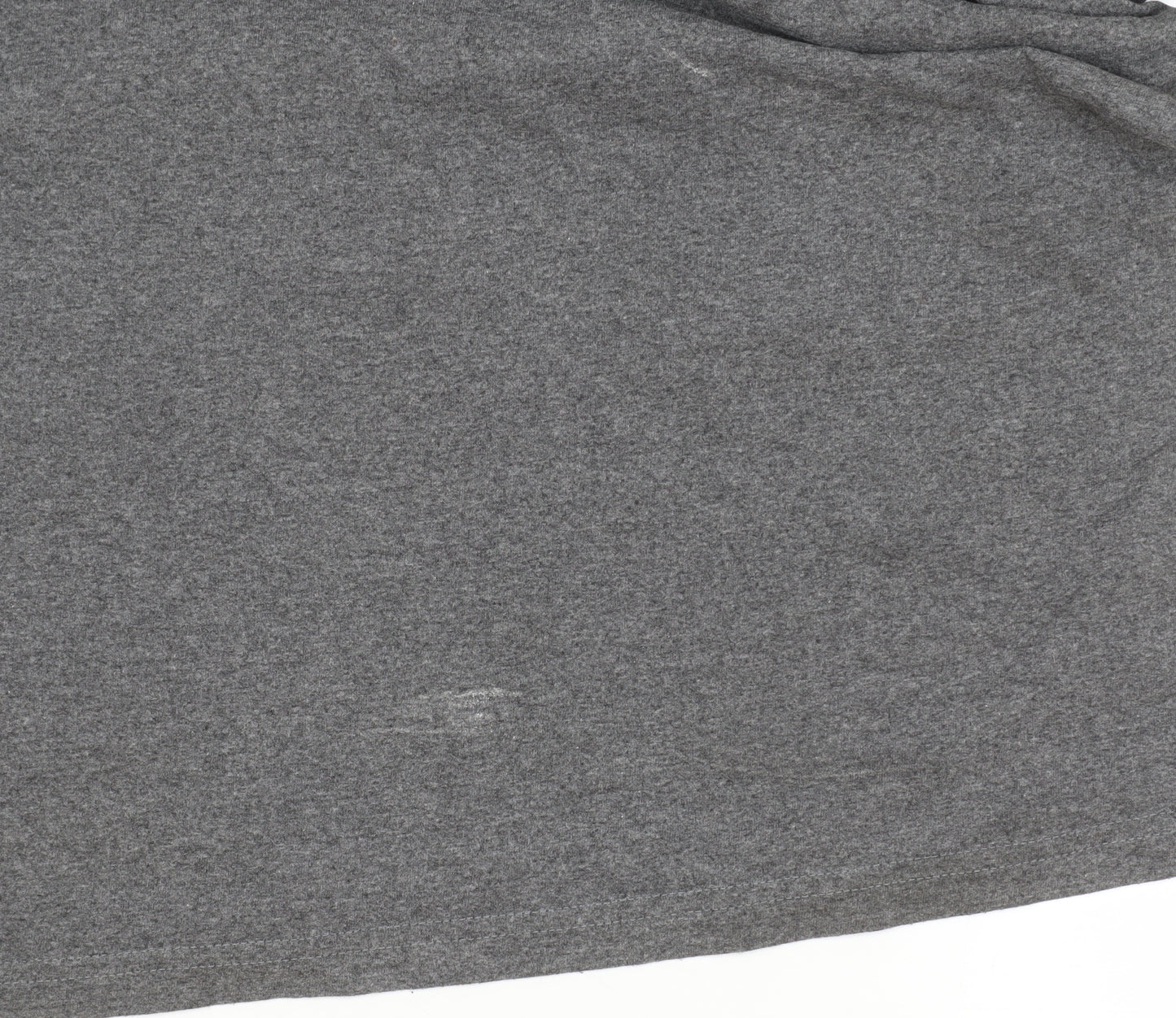 The North Face Women's Grey Cotton Blend Basic T-Shirt Size S