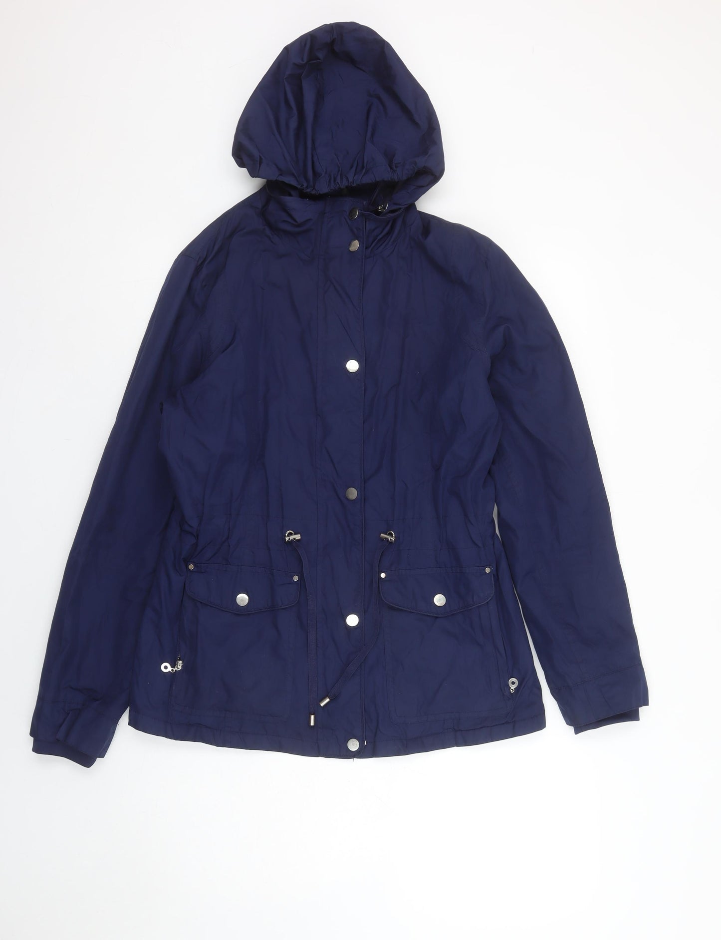 Dunnes Stores Women’s Blue Hooded Parka Jacket Size 12 Waterproof