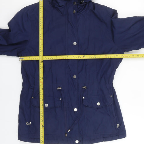 Dunnes Stores Women’s Blue Hooded Parka Jacket Size 12 Waterproof