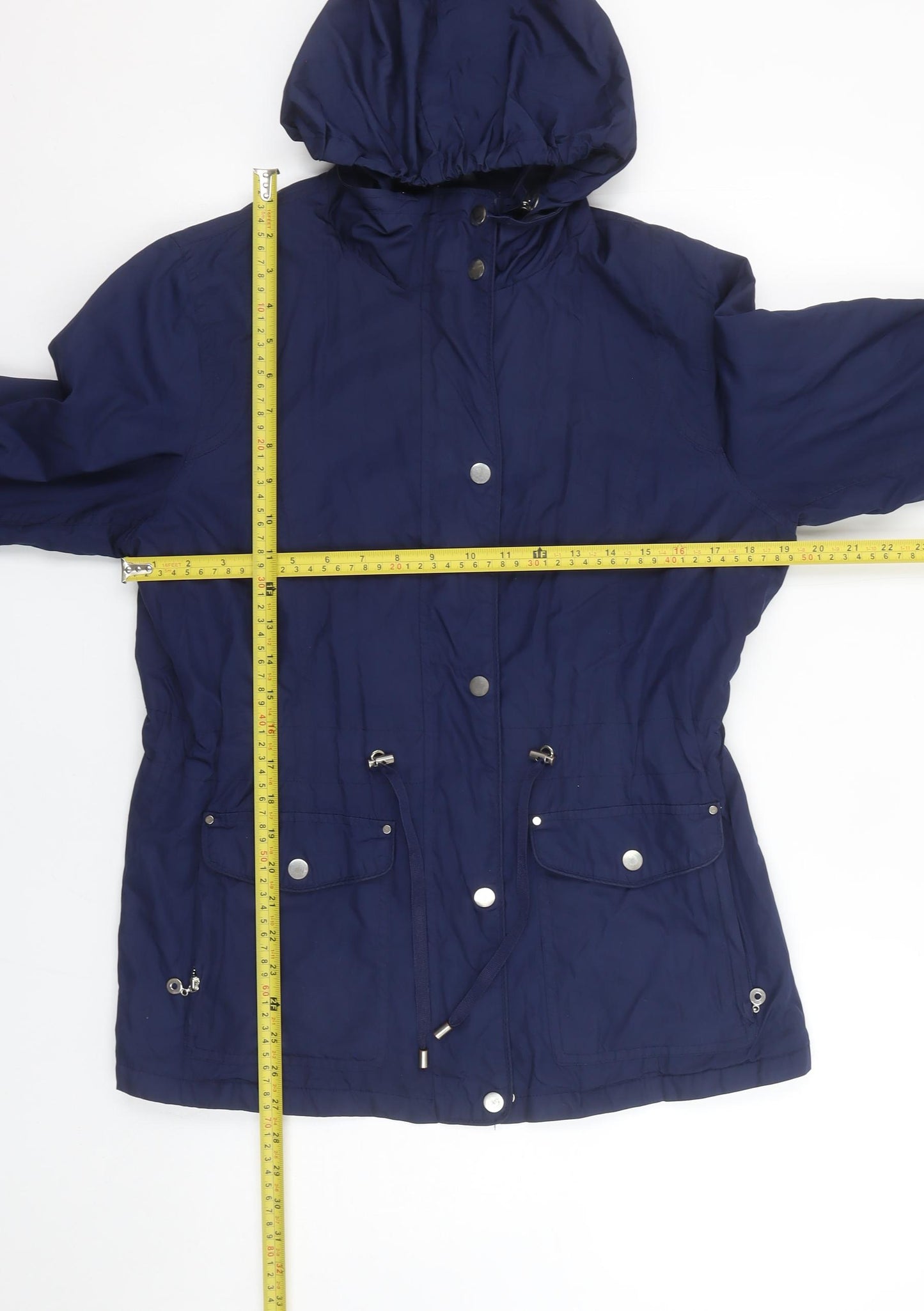 Dunnes Stores Women’s Blue Hooded Parka Jacket Size 12 Waterproof