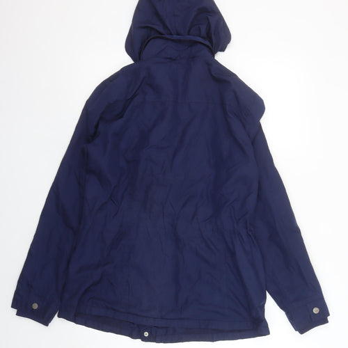 Dunnes Stores Women’s Blue Hooded Parka Jacket Size 12 Waterproof