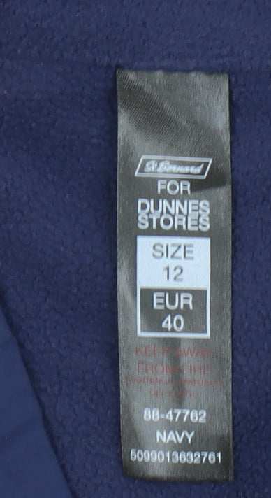 Dunnes Stores Women’s Blue Hooded Parka Jacket Size 12 Waterproof