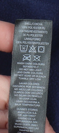 Dunnes Stores Women’s Blue Hooded Parka Jacket Size 12 Waterproof