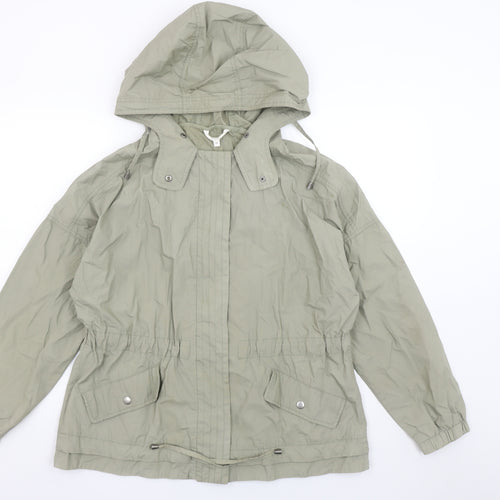 Marks and Spencer Women’s Green Hooded Cotton Anorak Jacket UK 12