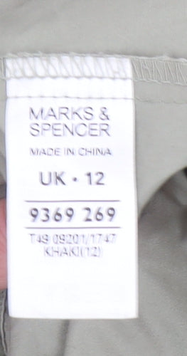 Marks and Spencer Women’s Green Hooded Cotton Anorak Jacket UK 12