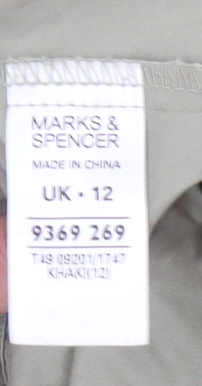 Marks and Spencer Women’s Green Hooded Cotton Anorak Jacket UK 12