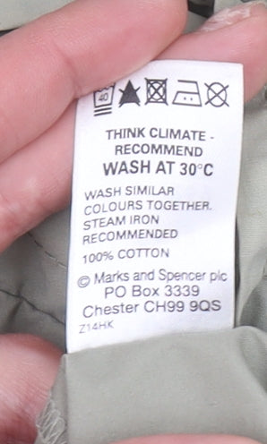 Marks and Spencer Women’s Green Hooded Cotton Anorak Jacket UK 12