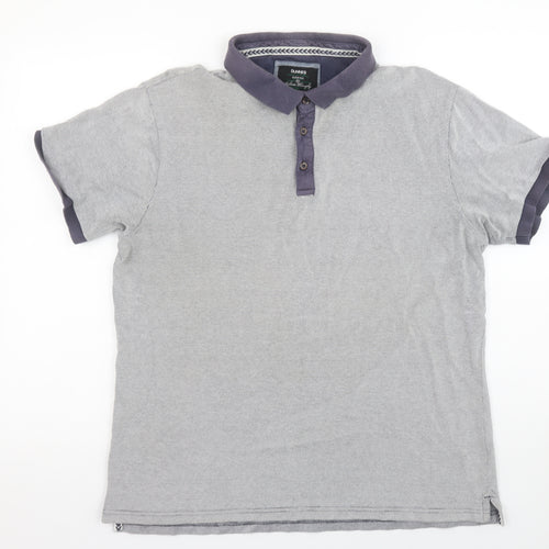 Dunnes Stores Men's Grey Tailored Fit Cotton Polo Shirt XL
