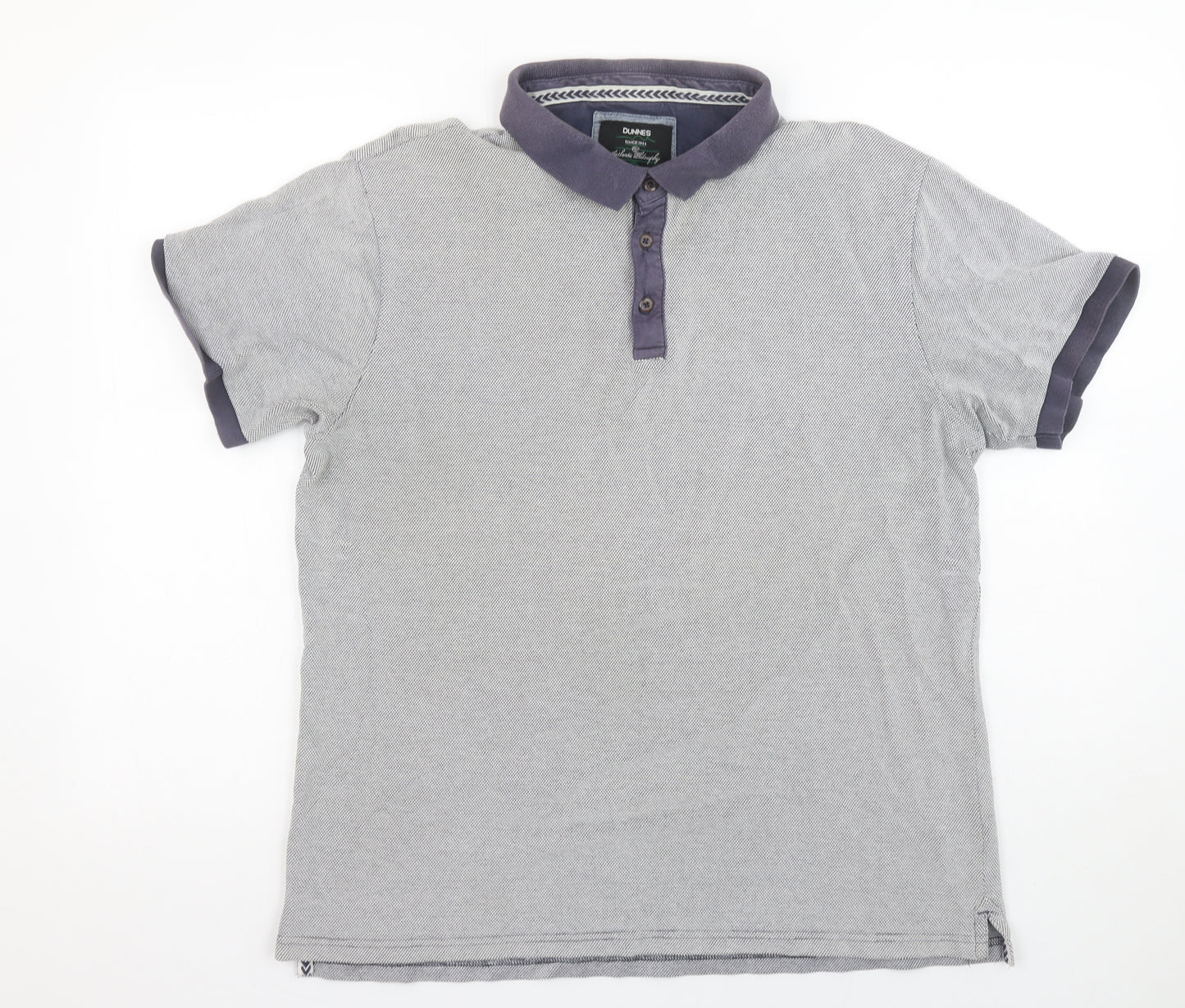 Dunnes Stores Men's Grey Tailored Fit Cotton Polo Shirt XL