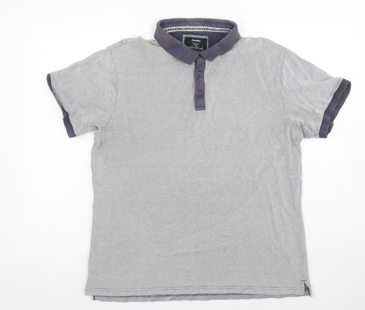 Dunnes Stores Men's Grey Tailored Fit Cotton Polo Shirt XL