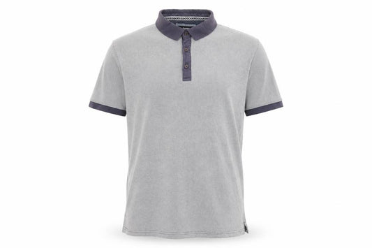 Front view of Dunnes Men's Grey Tailored Fit Cotton Polo Shirt XL