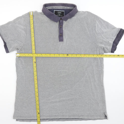Dunnes Stores Men's Grey Tailored Fit Cotton Polo Shirt XL