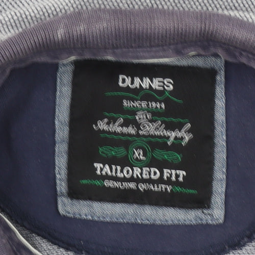 Dunnes Stores Men's Grey Tailored Fit Cotton Polo Shirt XL