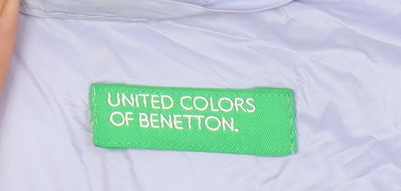 United Colors of Benetton Girls Purple Hooded Puffer Jacket 5-6 Years