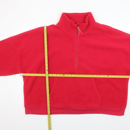 Dunnes Womens Red Fleece 1/4 Zip Pullover Sweatshirt XXL