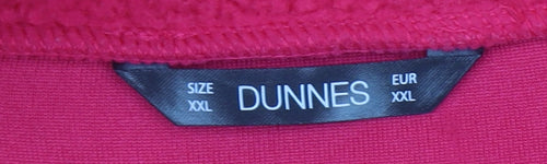 Dunnes Womens Red Fleece 1/4 Zip Pullover Sweatshirt XXL