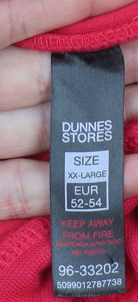 Dunnes Womens Red Fleece 1/4 Zip Pullover Sweatshirt XXL