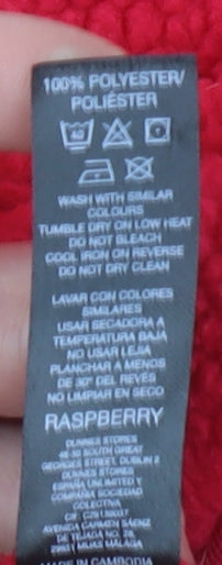 Dunnes Womens Red Fleece 1/4 Zip Pullover Sweatshirt XXL