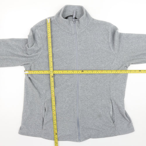 Dunnes Stores Womens Grey Fleece Zip Up Jacket Size 20