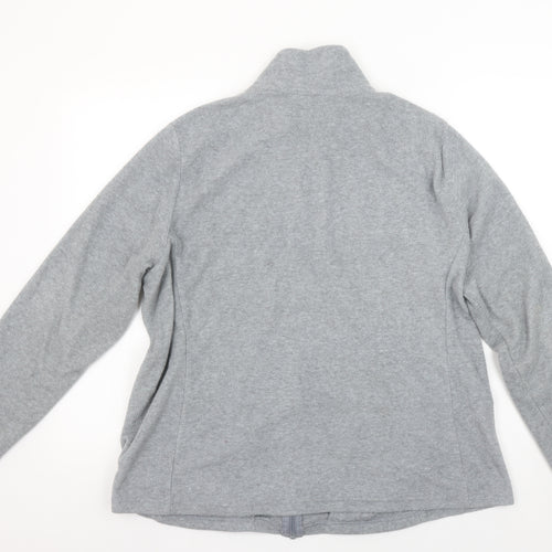 Dunnes Stores Womens Grey Fleece Zip Up Jacket Size 20