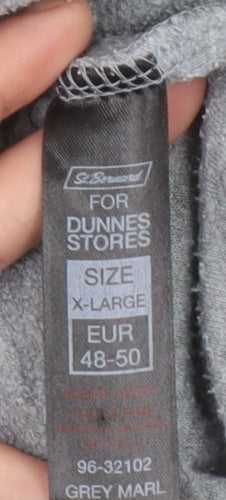 Dunnes Stores Womens Grey Fleece Zip Up Jacket Size 20