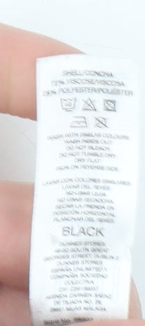 Savida Women’s Black Crew Neck Button Shoulder Jumper Size 10