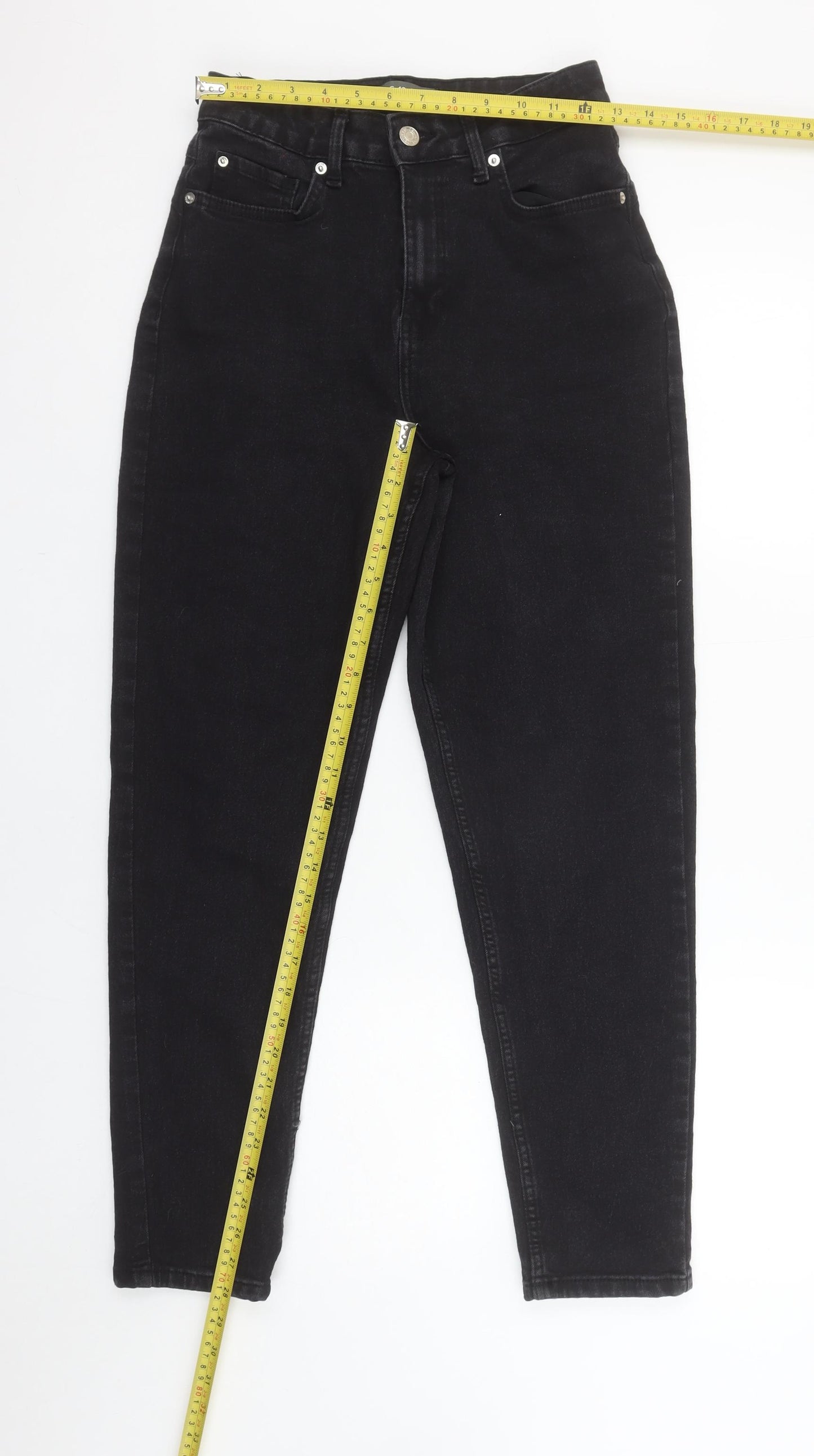 Denim Co Women’s Black High Rise Mom Jeans Size 10