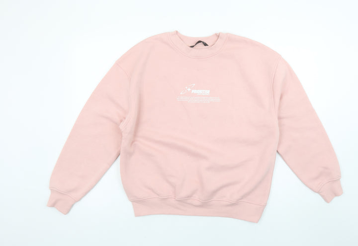 Dunnes Stores Women's Pink Pullover Sweatshirt Small Cotton Blend
