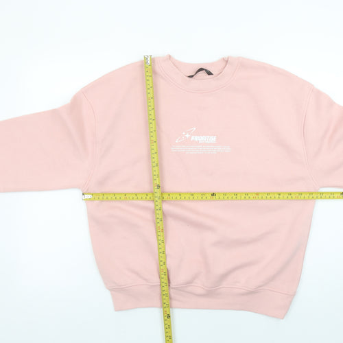Dunnes Stores Women's Pink Pullover Sweatshirt Small Cotton Blend