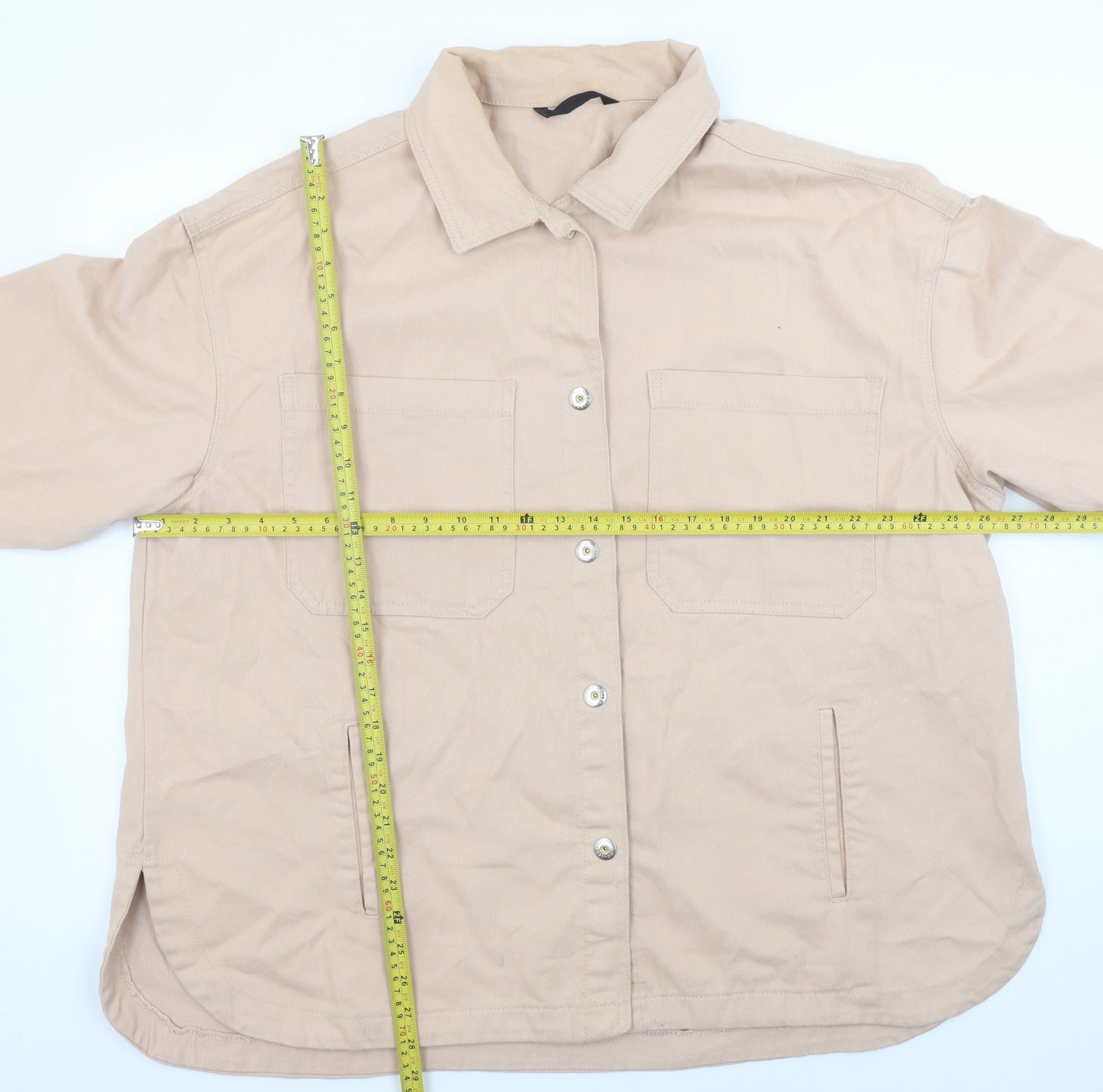 Dunnes Stores Women Beige Cotton Twill Button Jacket XL