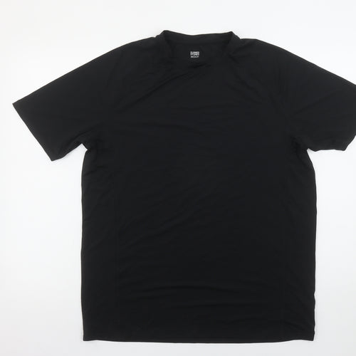 Dunnes Stores Men's Black Medium Athletic Fit Short Sleeve Gym T-Shirt