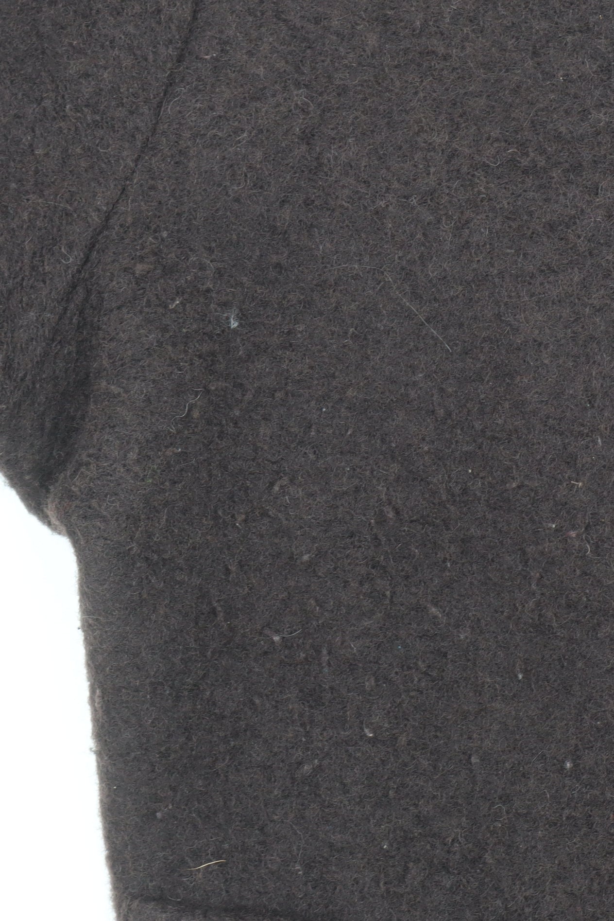 Next Women Brown Wool Blend 3/4 Sleeve Collared Cardigan Size 16