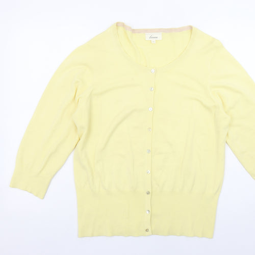 Linea Women’s Yellow 2XL Lightweight Knit Cardigan