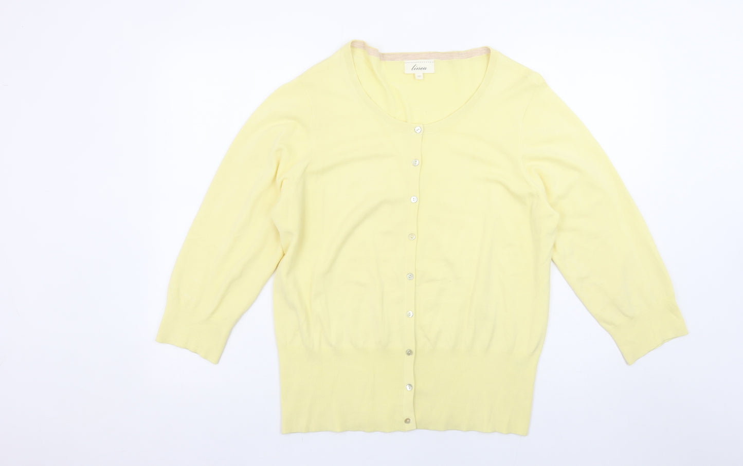 Linea Women’s Yellow 2XL Lightweight Knit Cardigan
