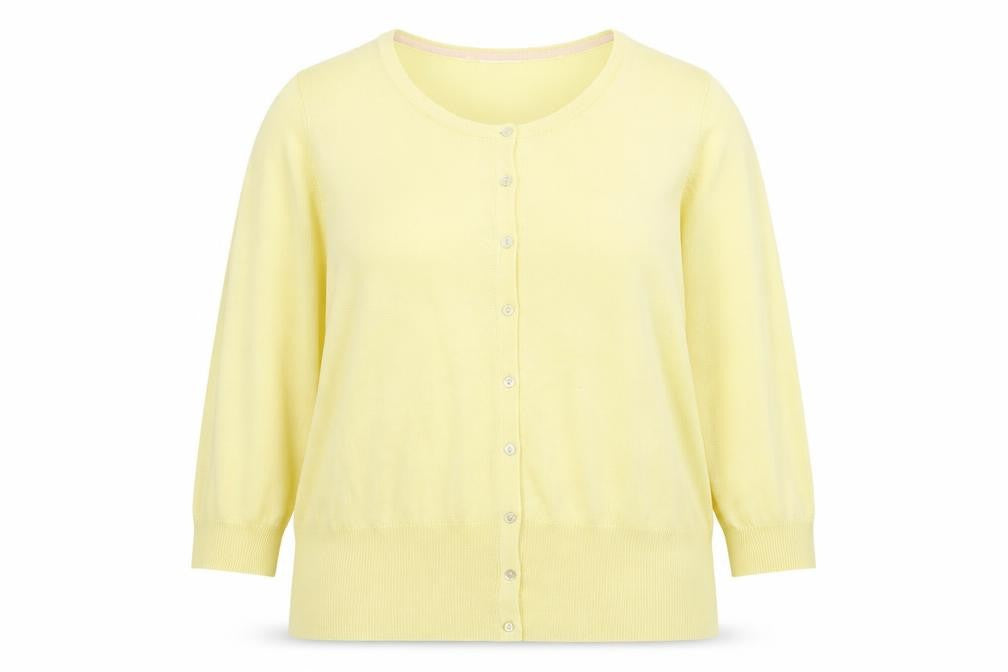 Linea Women’s Yellow 2XL Lightweight Knit Cardigan