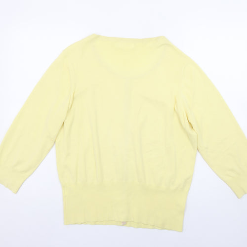 Linea Women’s Yellow 2XL Lightweight Knit Cardigan